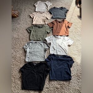FASHION NOVA Short Sleeve Crop Top Bundle Lot of 9
